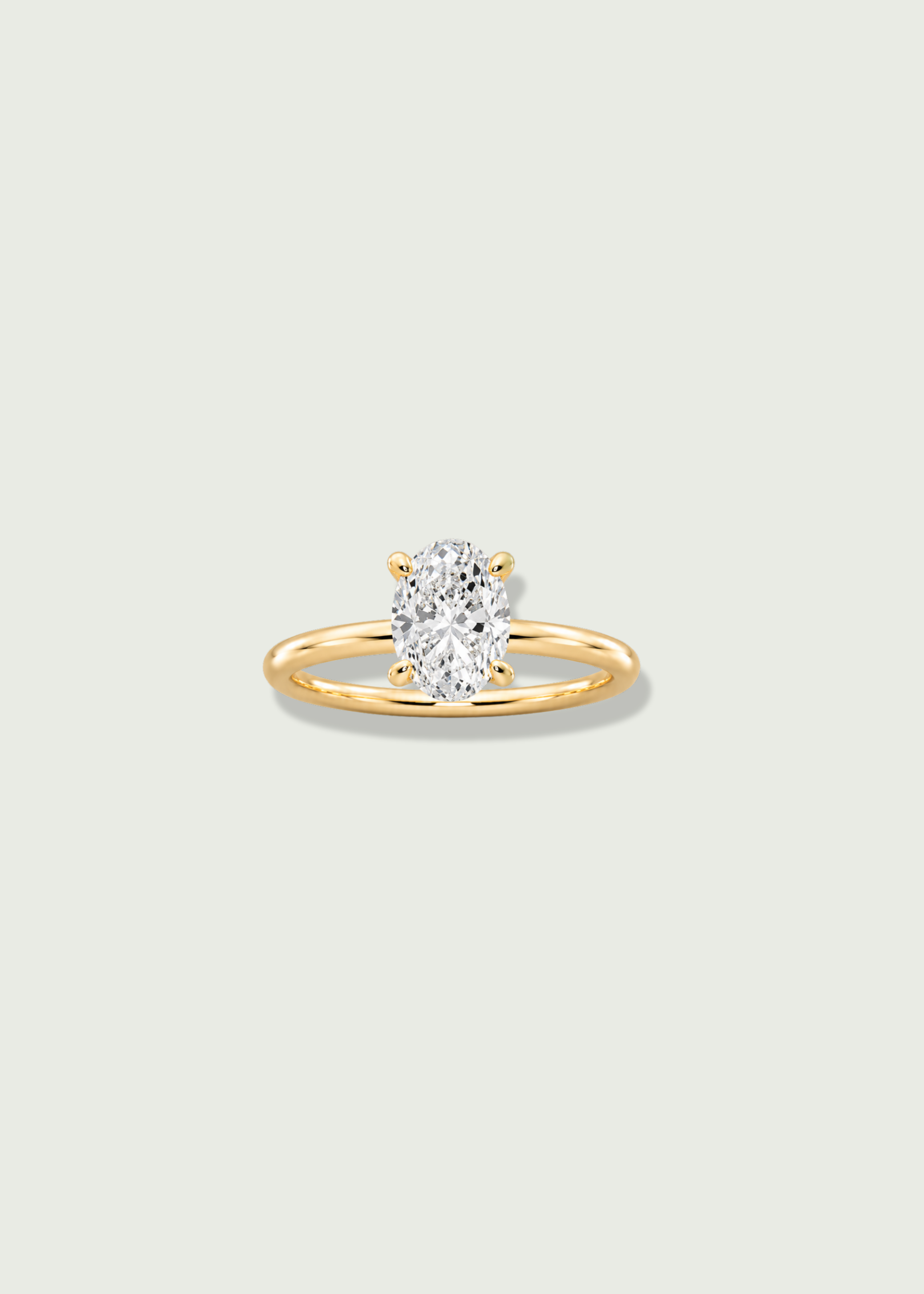 Oval Gallery Hidden Halo Ring