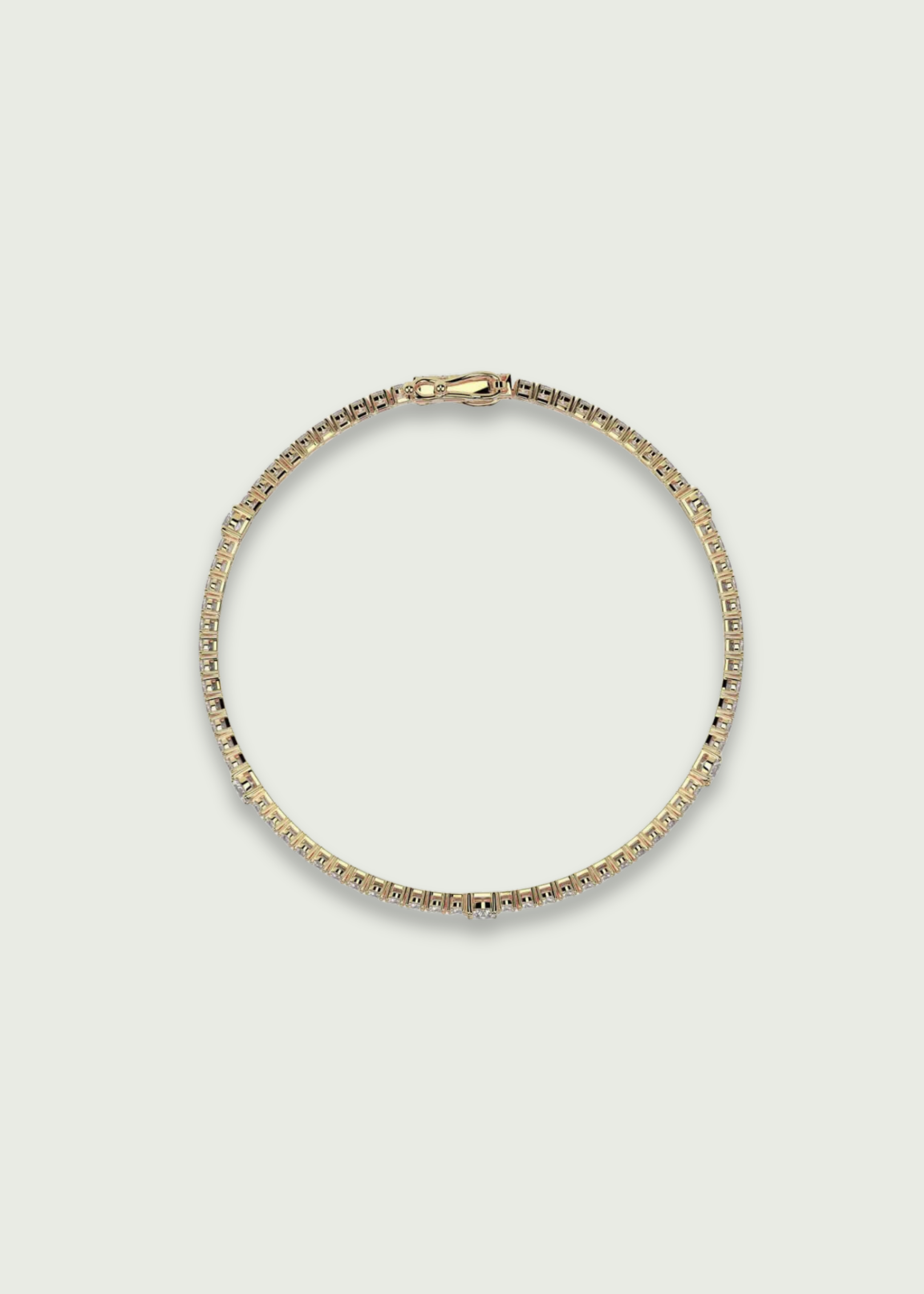 Modern Diamond Round Tennis Bracelet