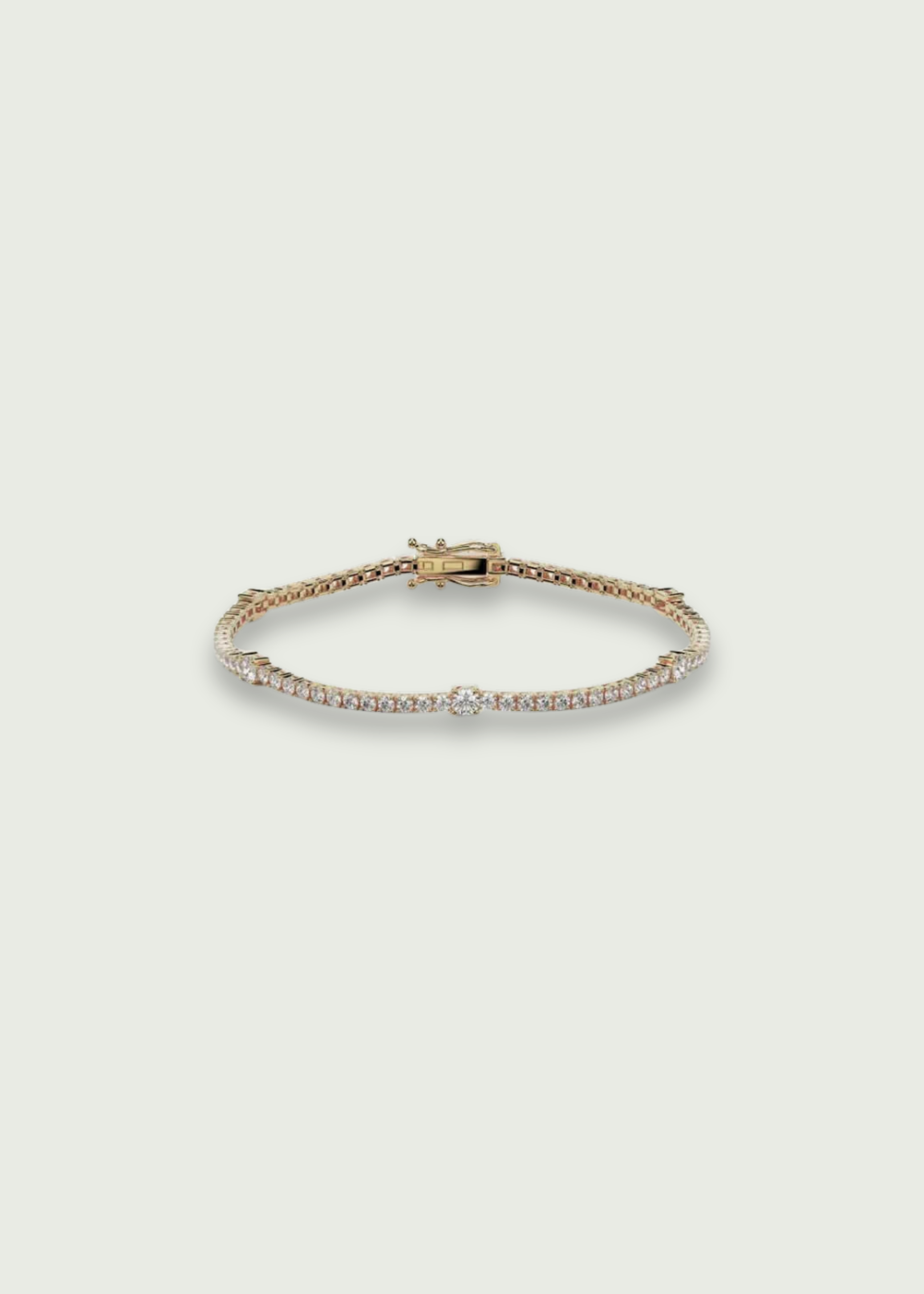 Modern Diamond Round Tennis Bracelet