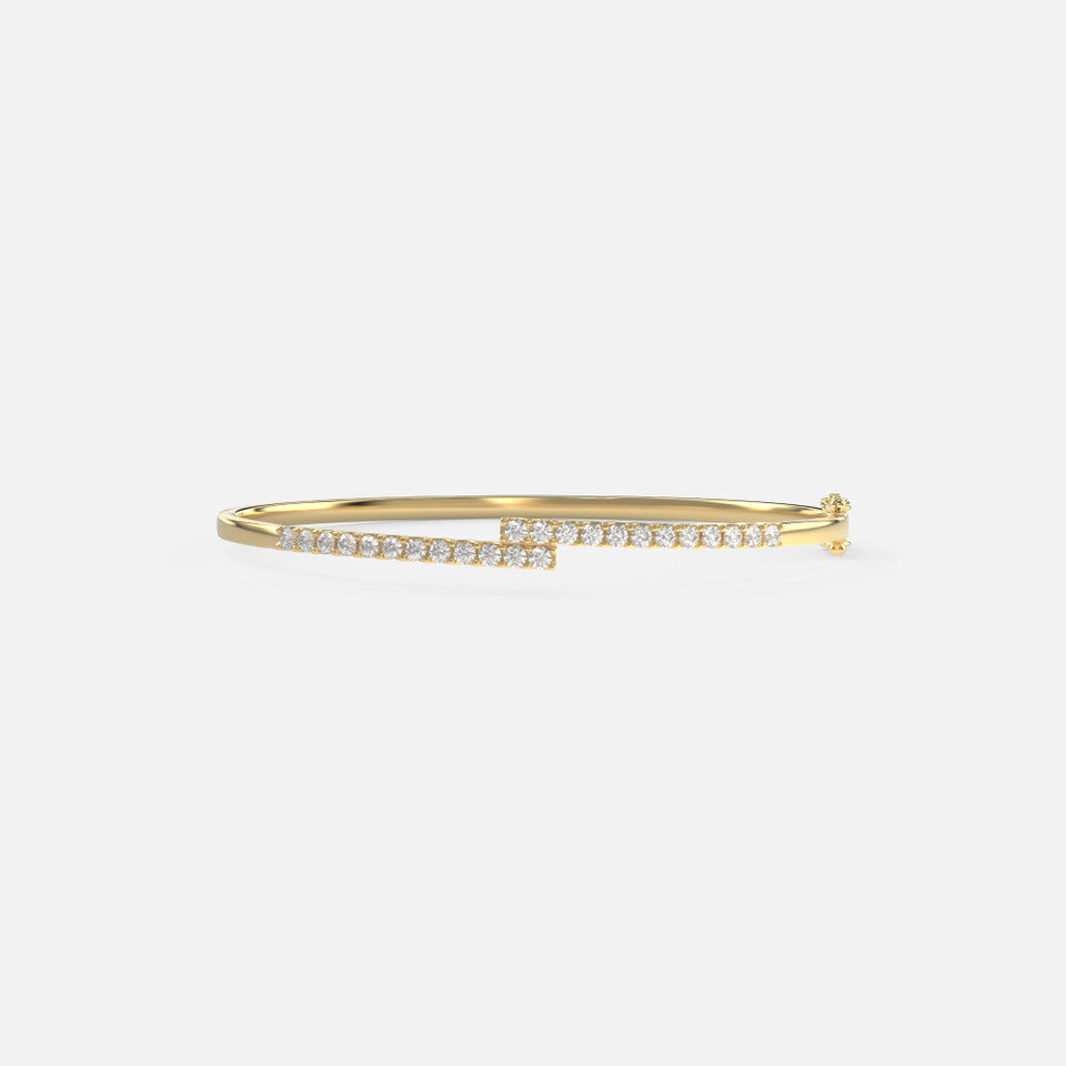 14k Gold Diamond Bangle Bracelet