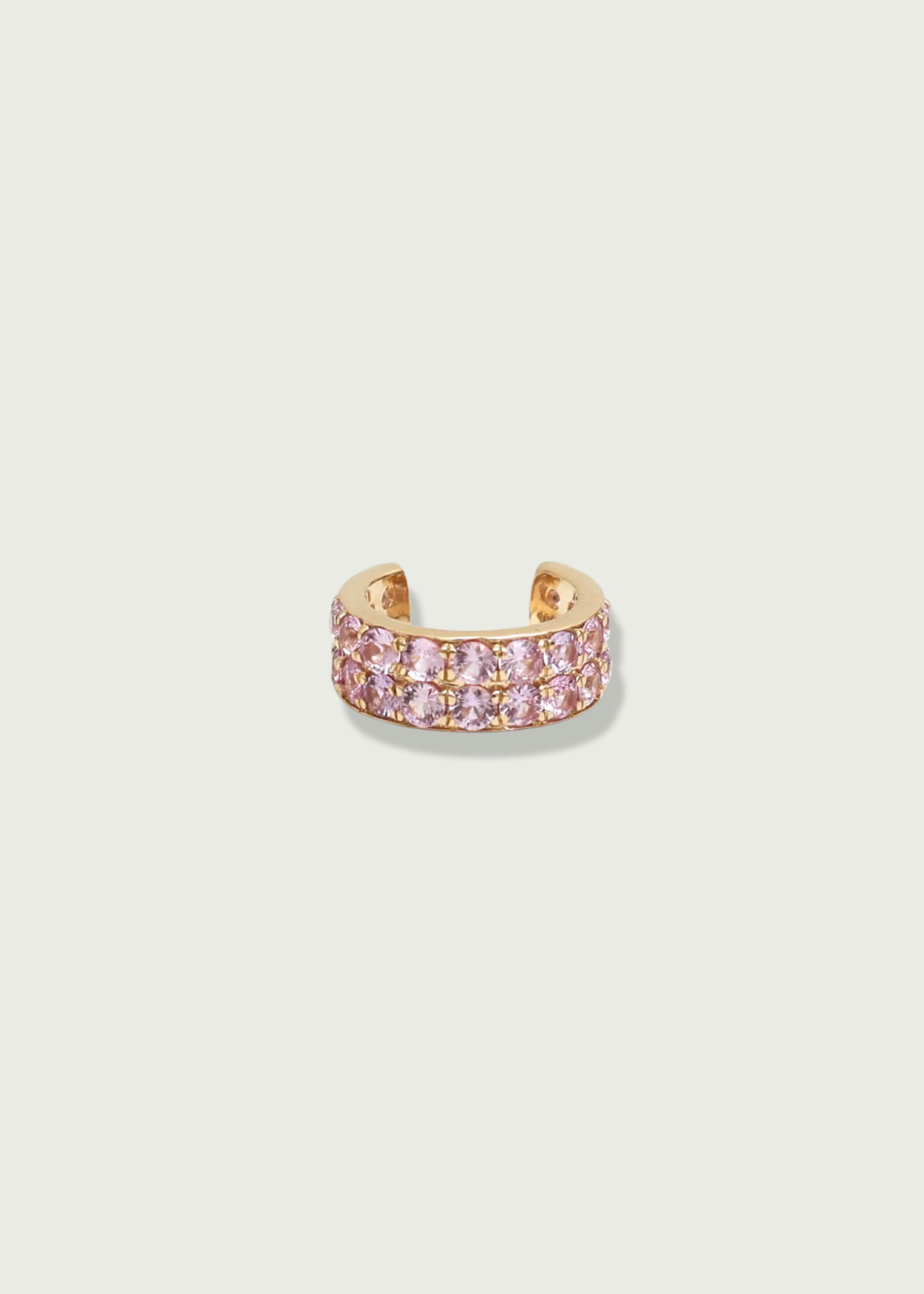 Pink Sapphire Round Earcuff