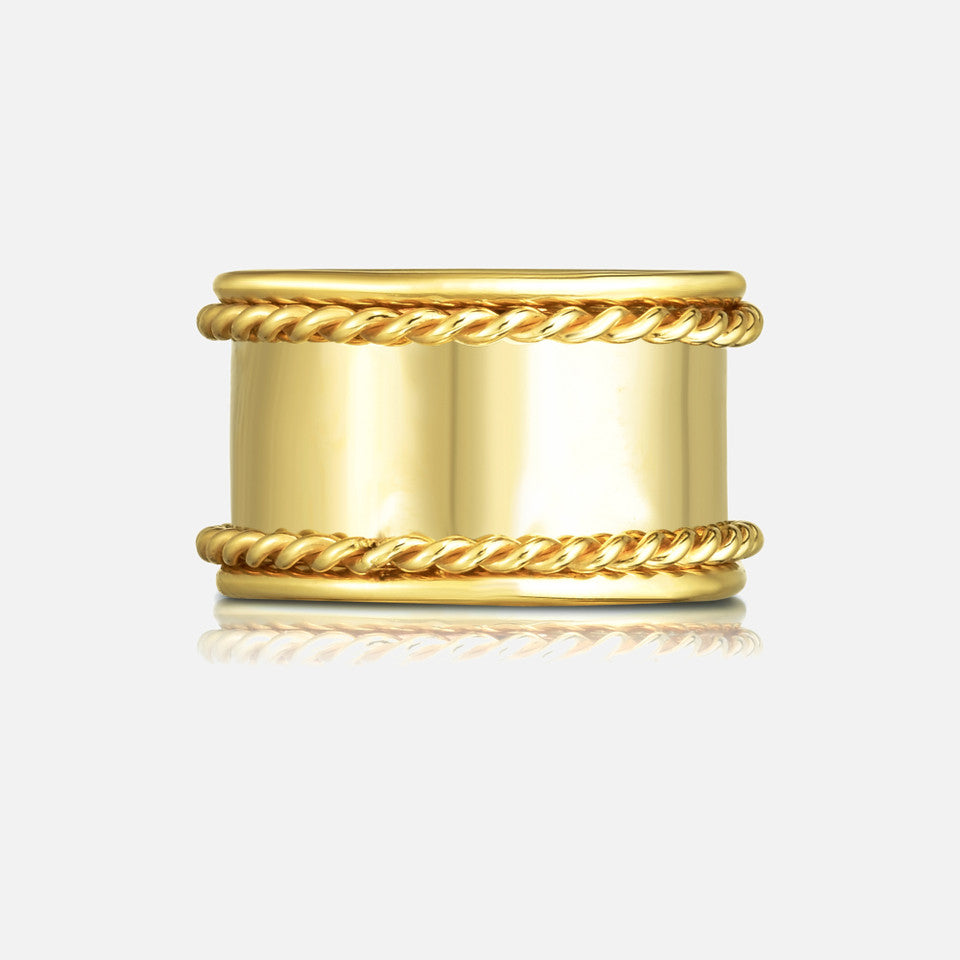 Wide Gold Band Ring