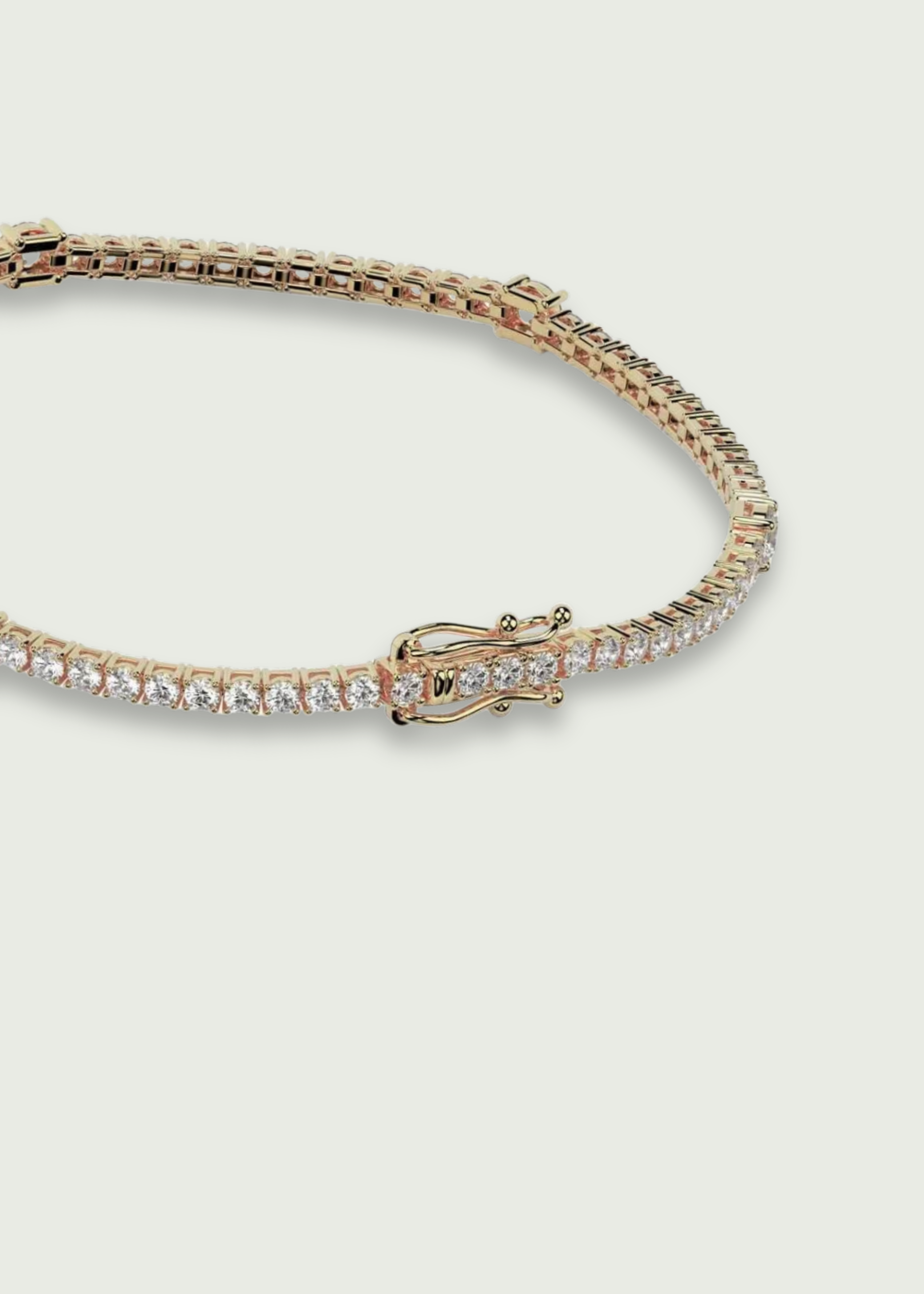 Modern Diamond Round Tennis Bracelet