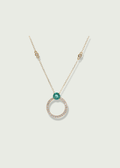 Emerald Circle Pendant Necklace