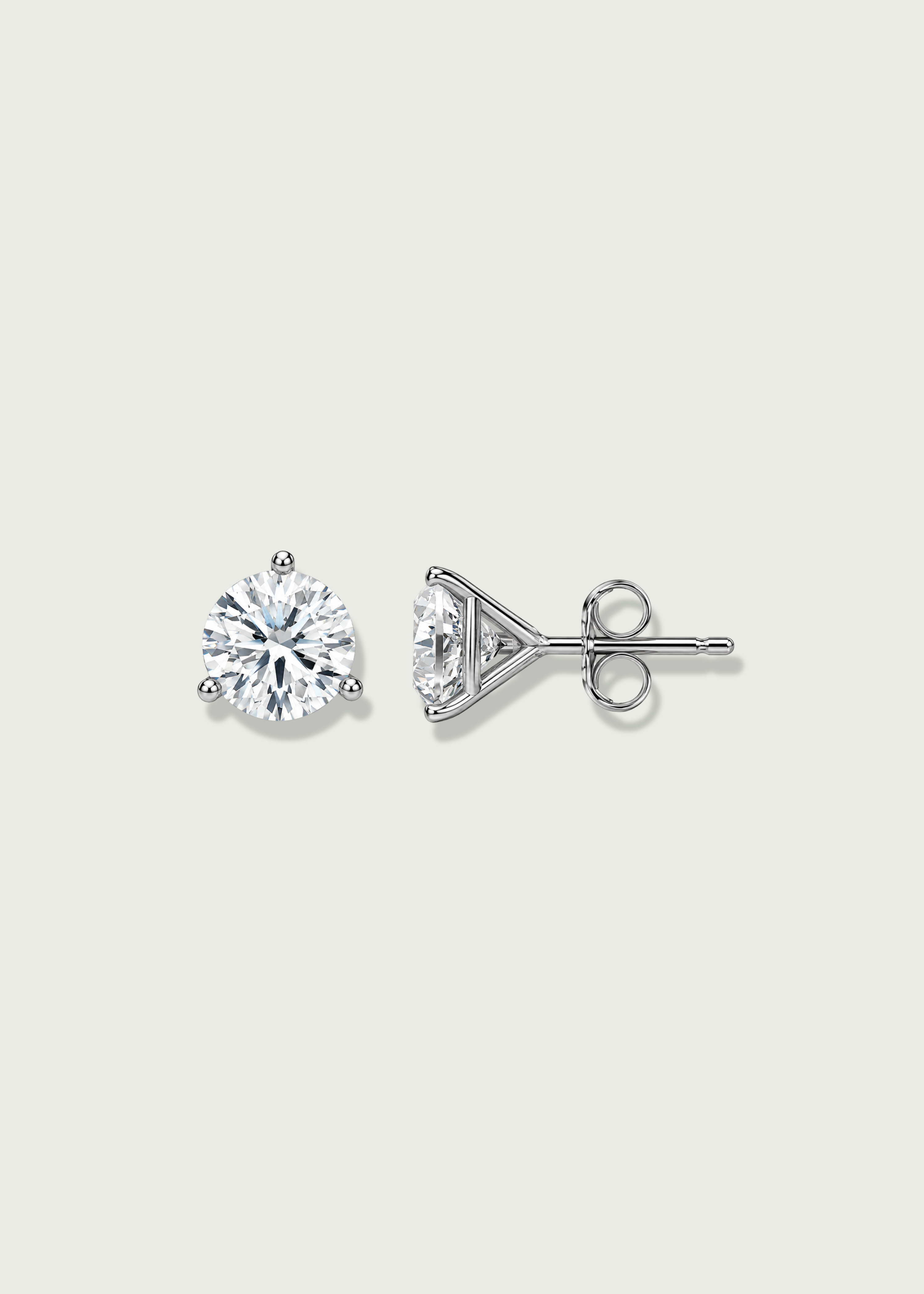 Round Lab Diamond Studs