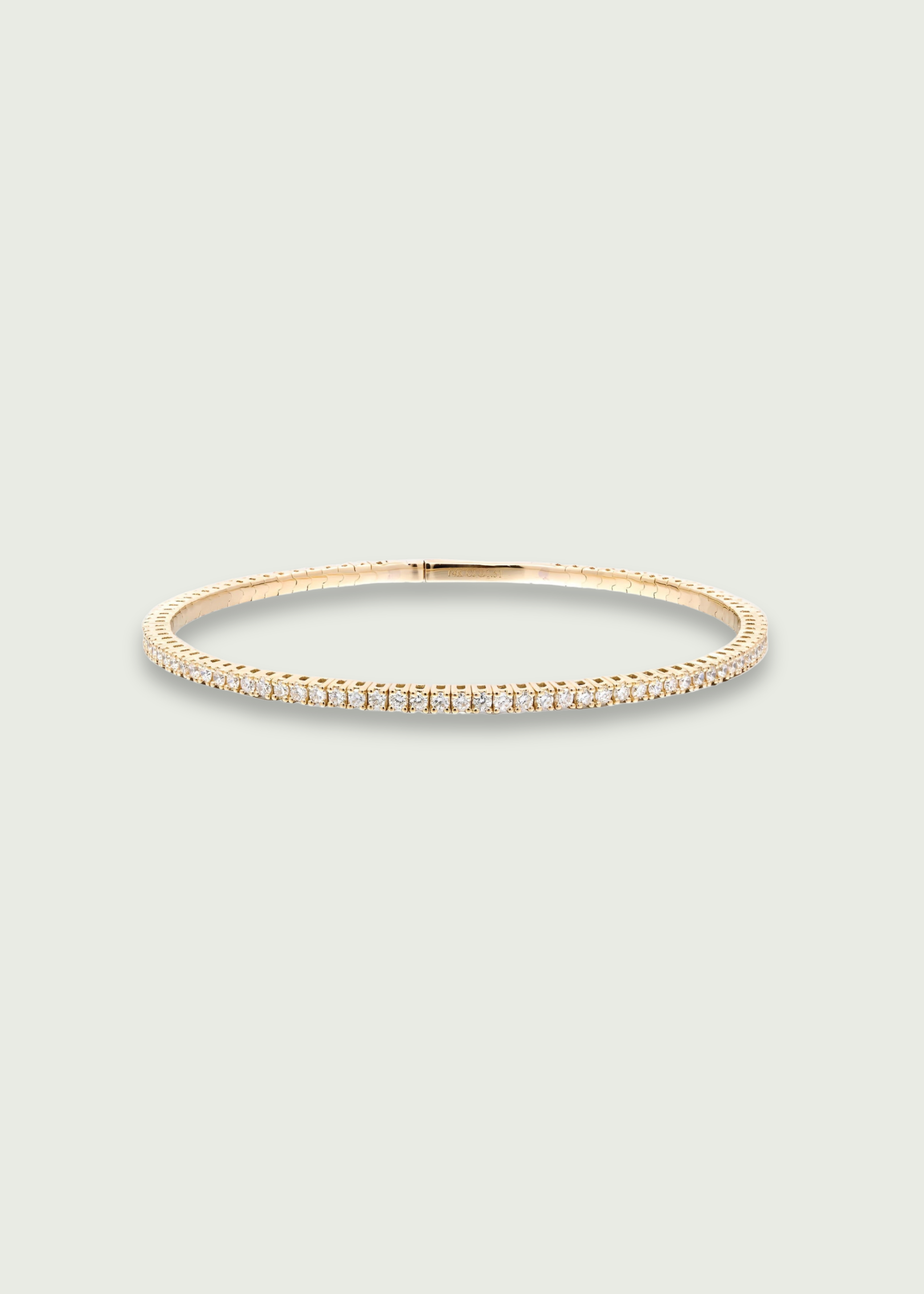 14K Gold Diamond Bangle Bracelet