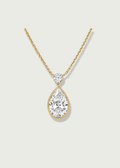 Pear Bezel Lab Diamond Pendant