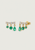 Emerald & Diamond Crawler Earrings