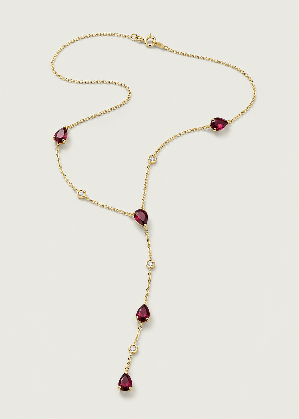 Ruby Drop Necklace