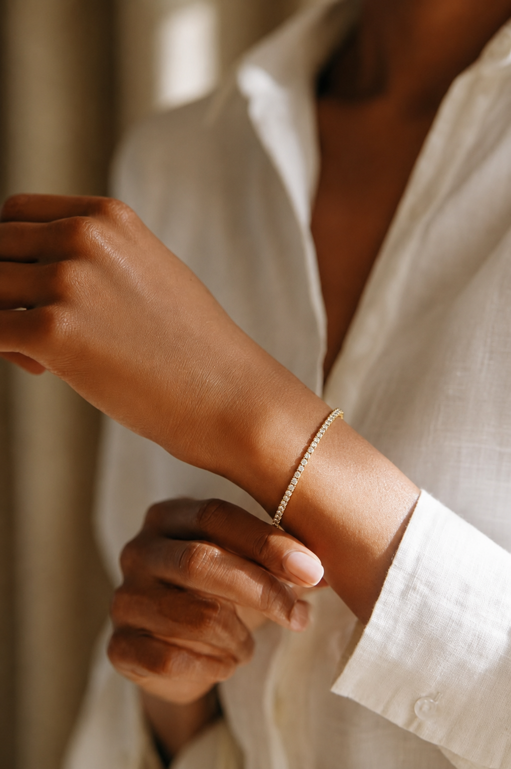 14K Gold Diamond Bangle Bracelet