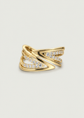 Natural Diamond Bypass Ring