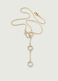 Diamond Circle Drop Necklace