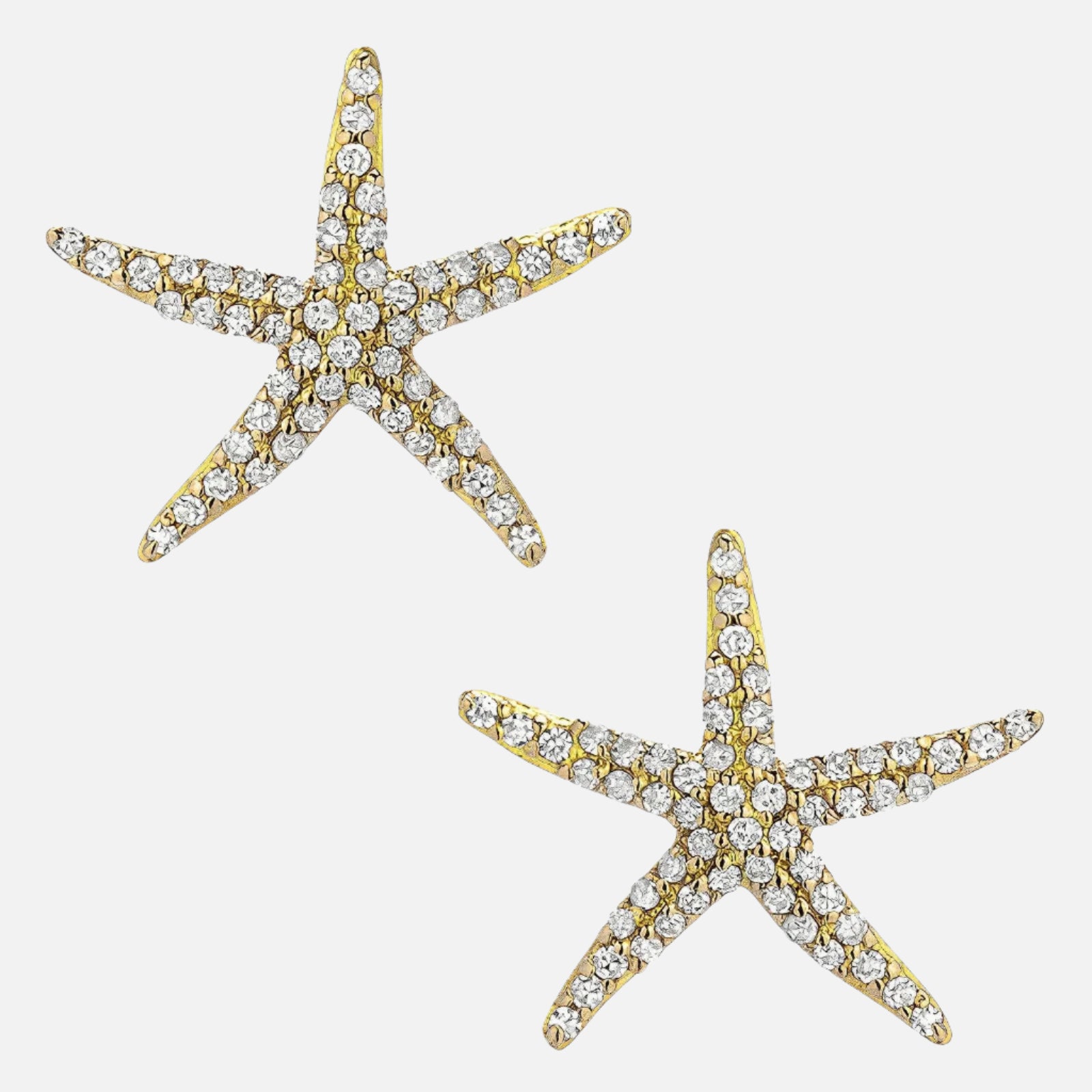 Pave Starfish Earrings