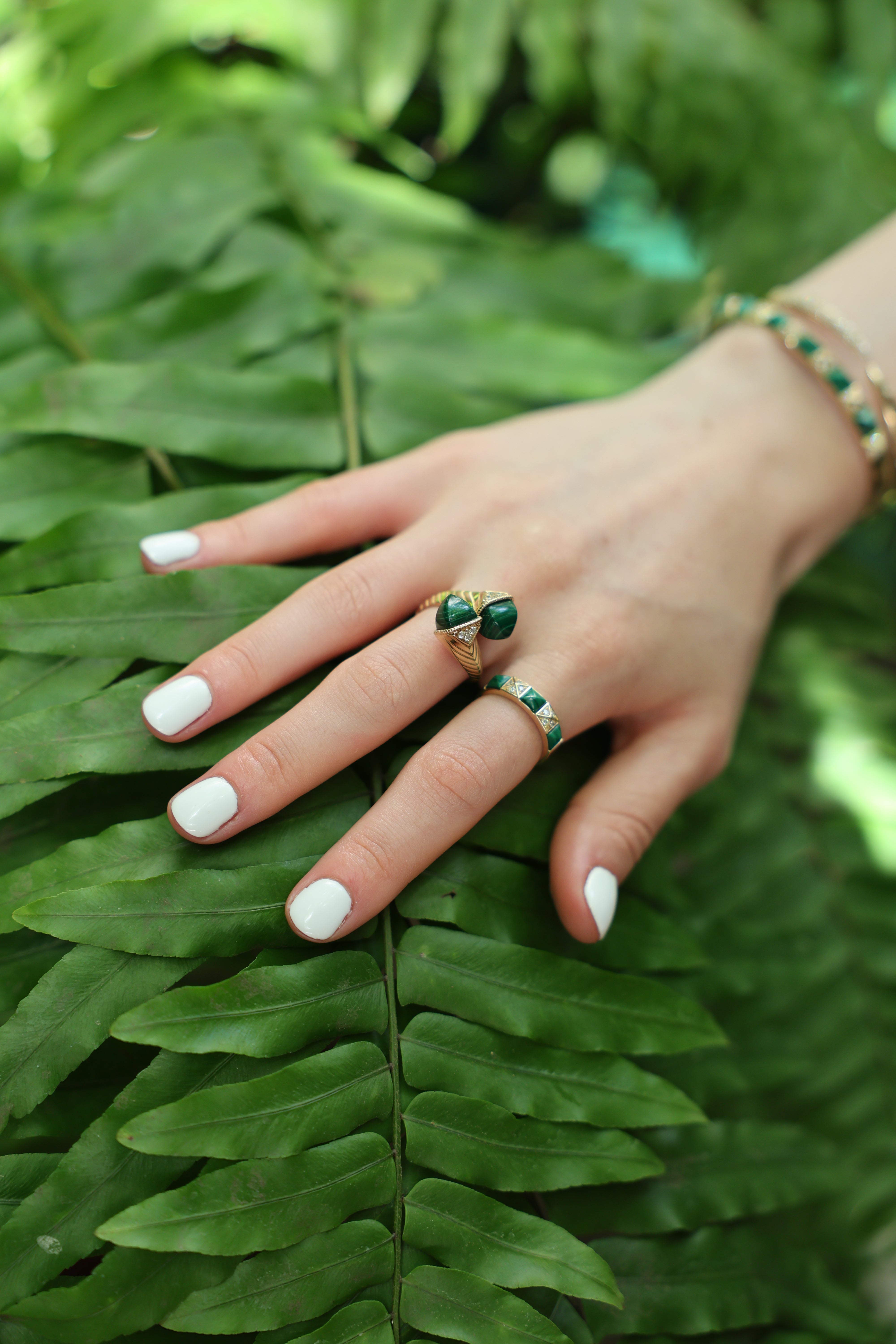 Bold Artisanal Malachite Wrap Ring