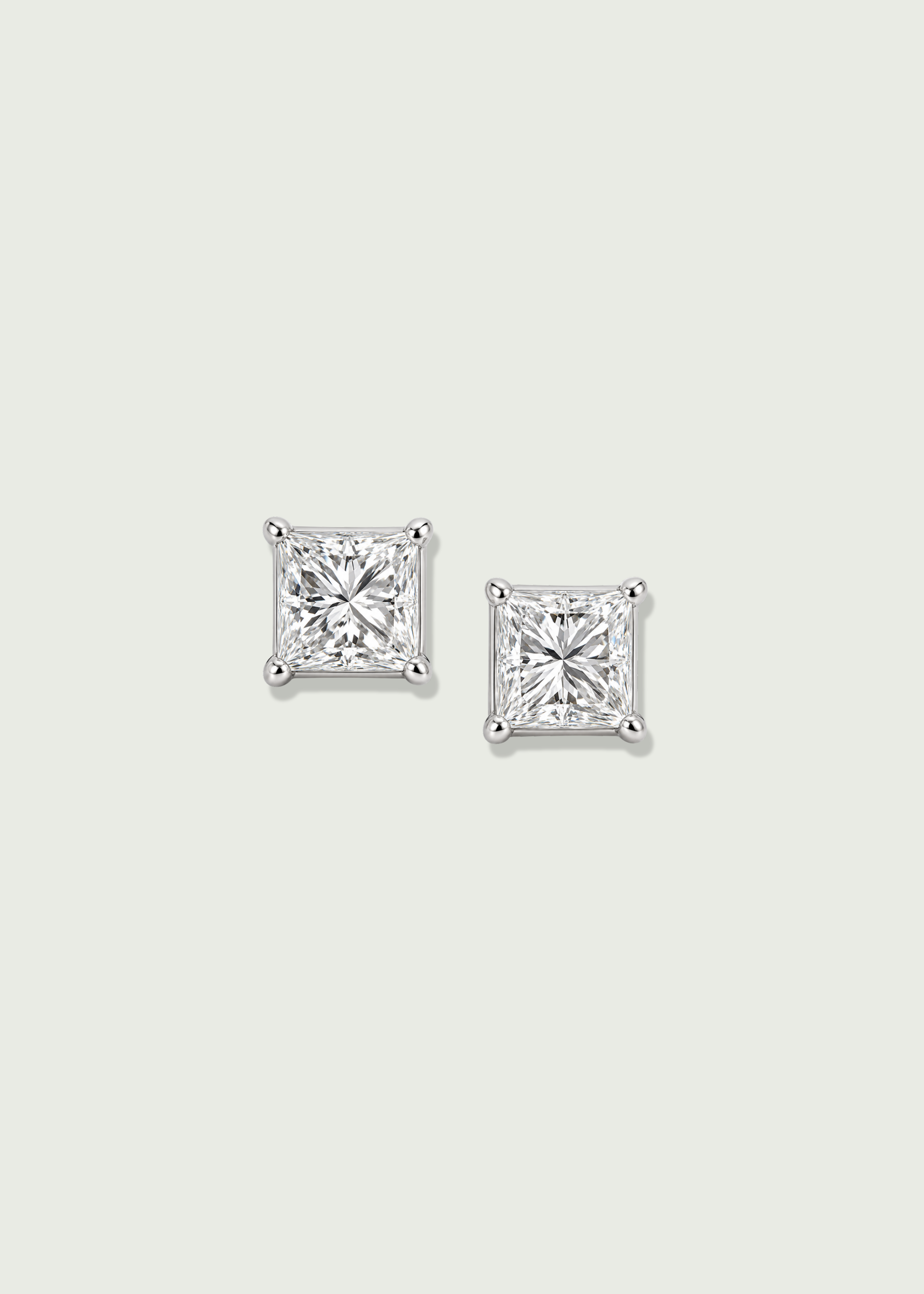 Lab-Grown Princess Studs