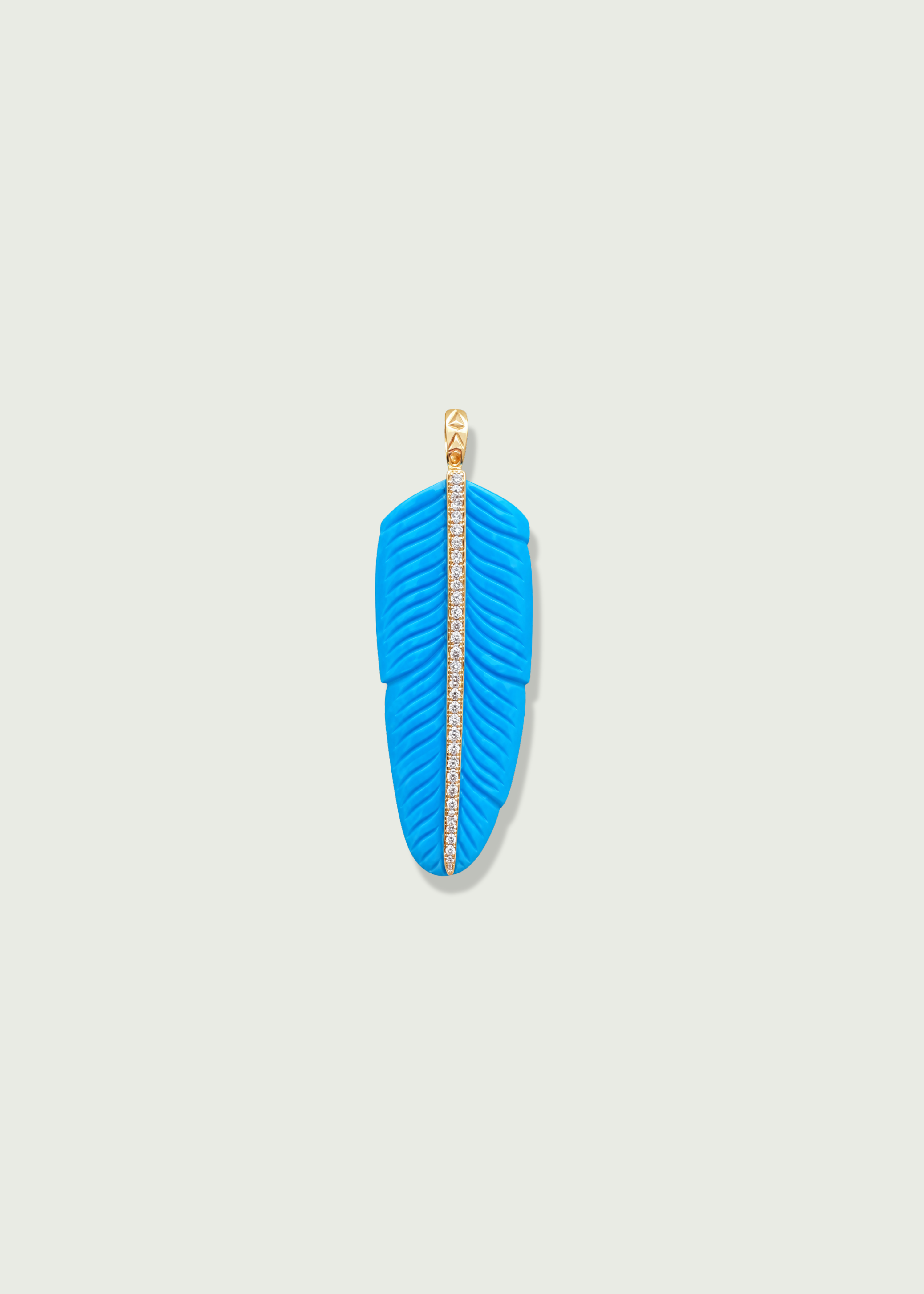 Turquoise Plume Charm