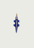 Lapis Crocodile Charm