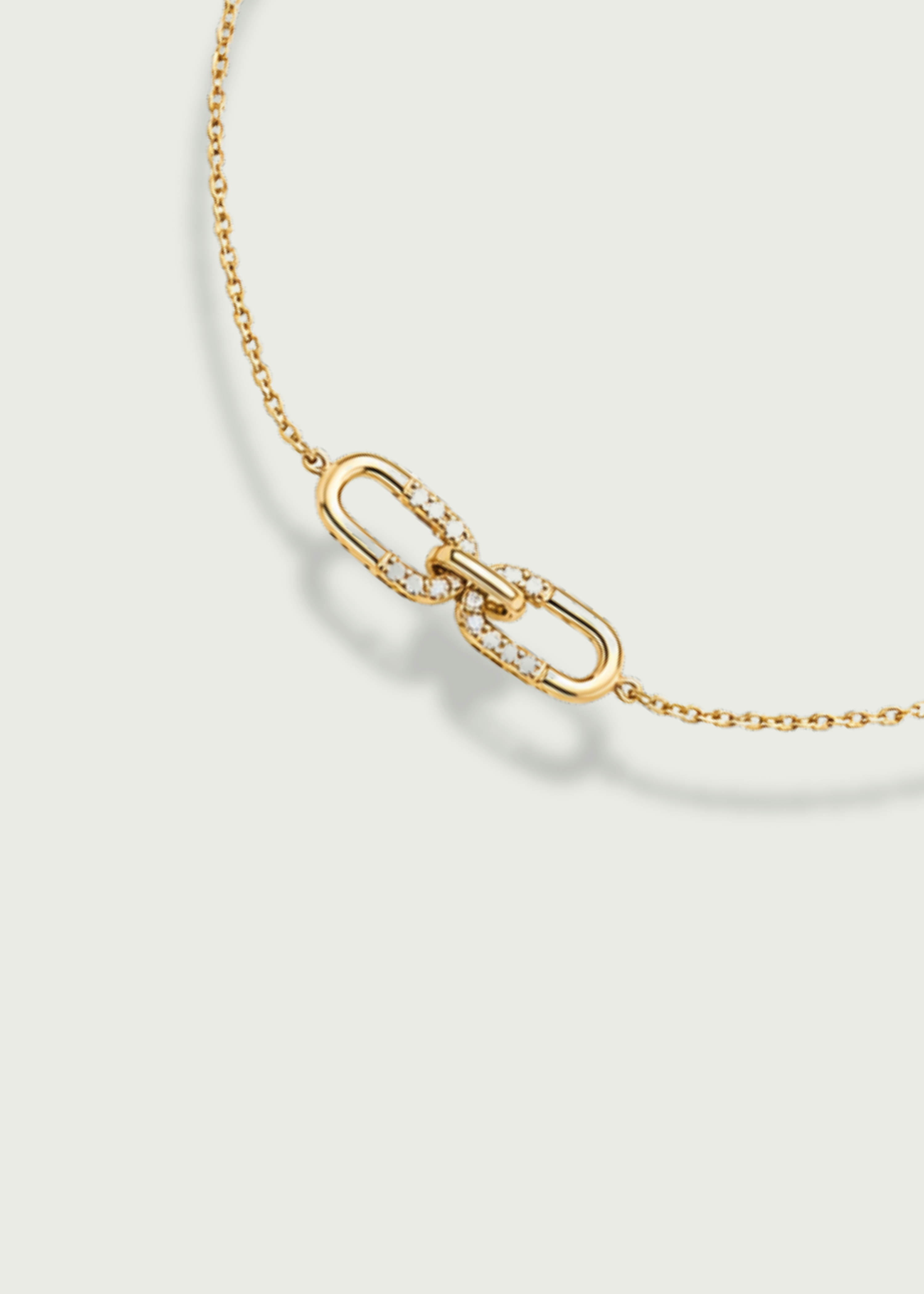 14k Gold Diamond Paperclip Bracelet