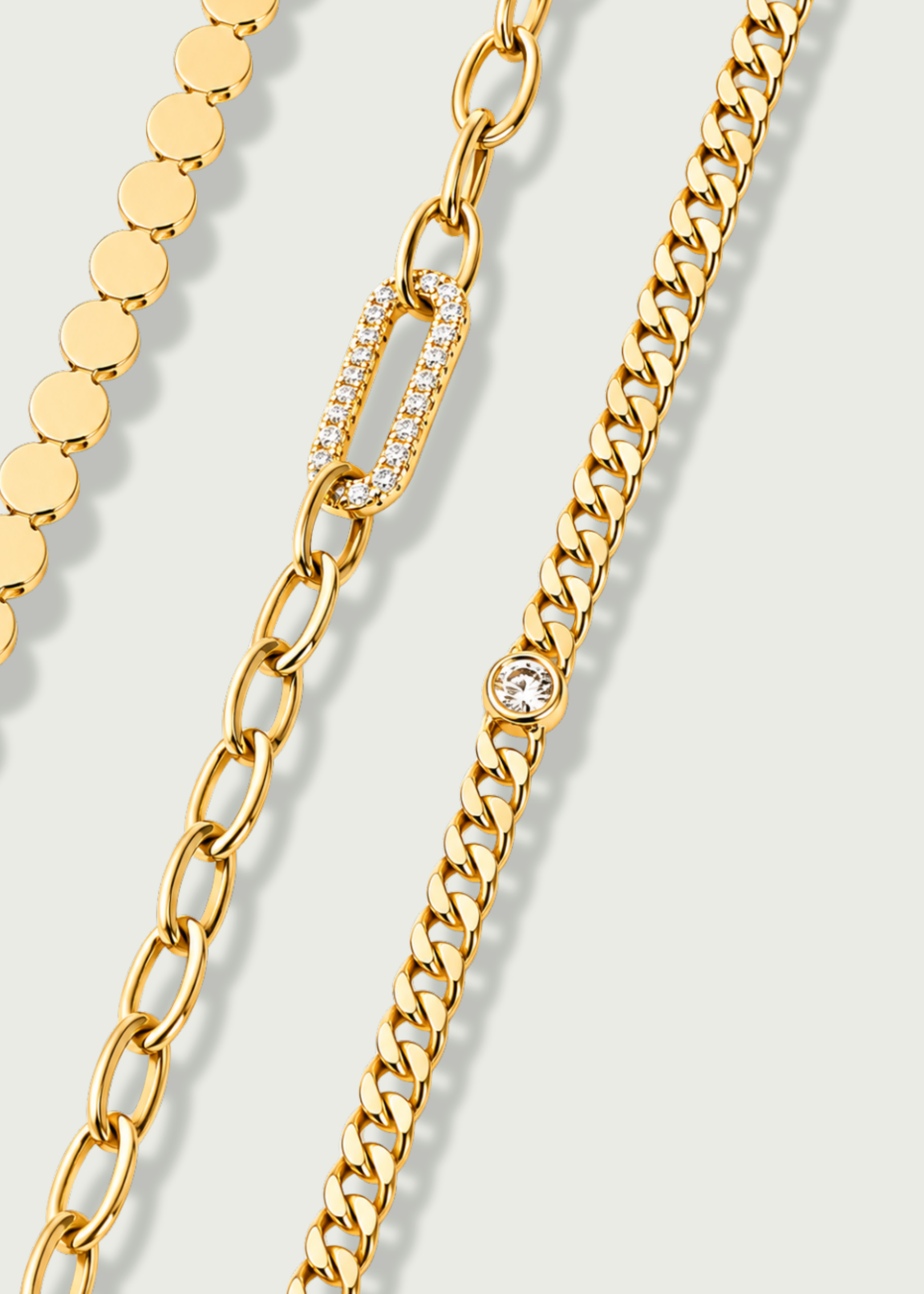 Cuban Link Bracelet with Bezel Set Diamond