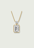 Emerald-Cut Bezel Lab Diamond Pendant