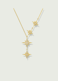 14k Gold North Star Diamond Lariat Necklace