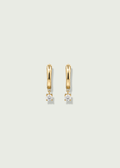 Diamond Drop Huggie Earrings