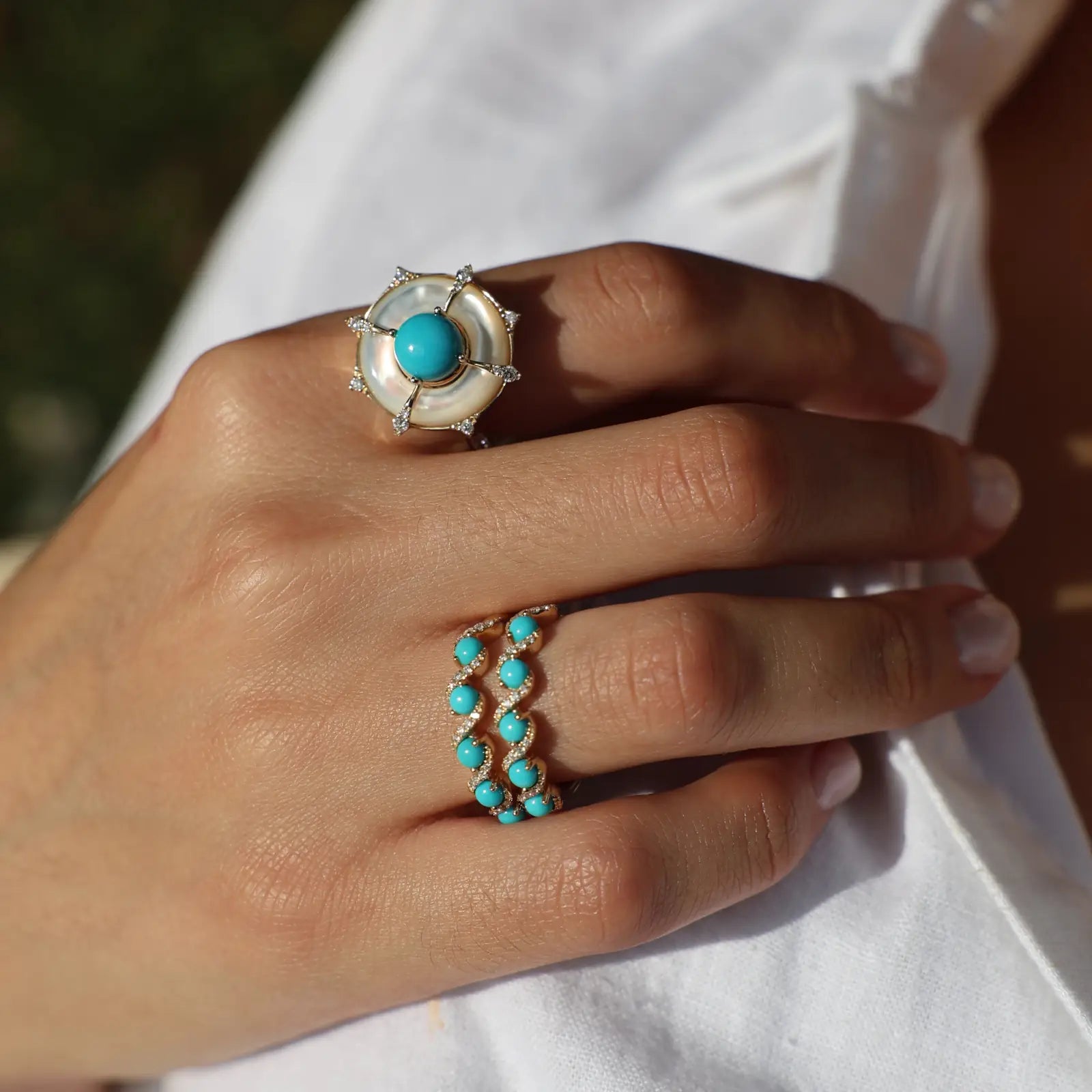 hand wearing ring