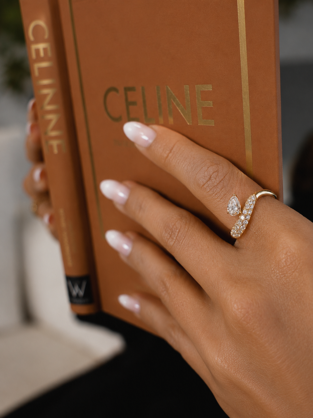Bypass Pear Diamond Ring