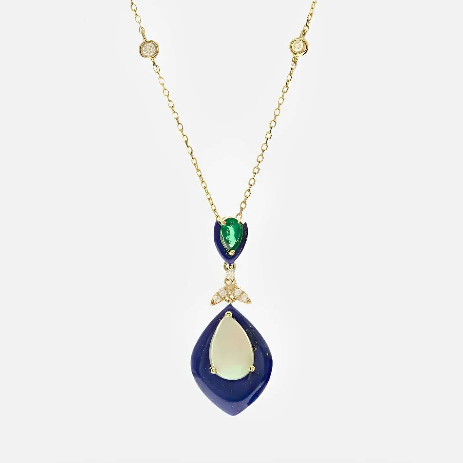 Artistic Teardrop Opal Pendant - Koru Jewelers