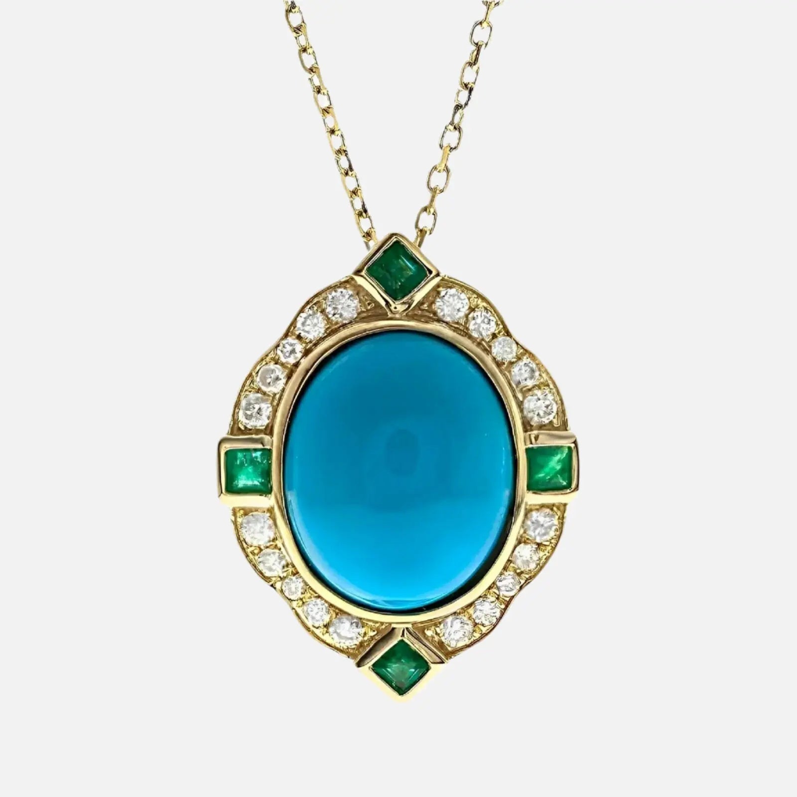 Boho-Chic Turquoise Pendant - Koru Jewelers