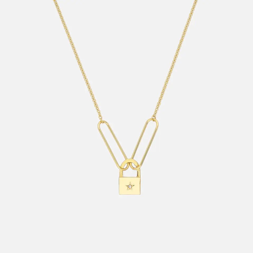 Brill Cable Split Charm Chain Necklace with Paper Clip Rings - Koru Jewelers
