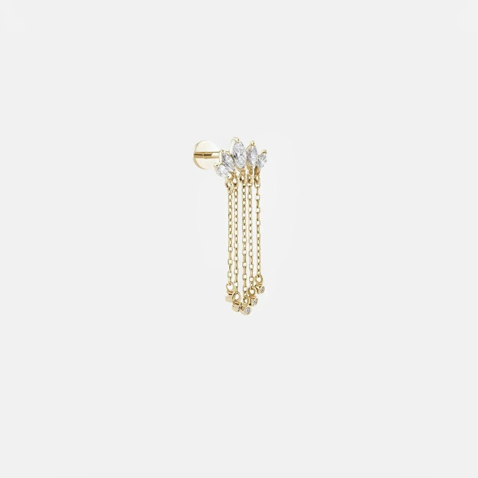 Cascading Diamond Piercing Koru Jewelers