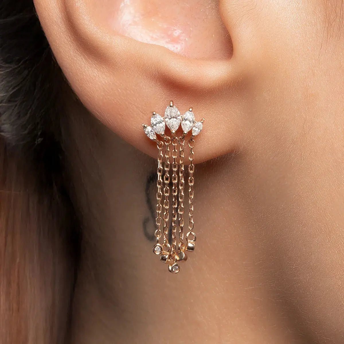 Cascading Diamond Piercing Koru Jewelers