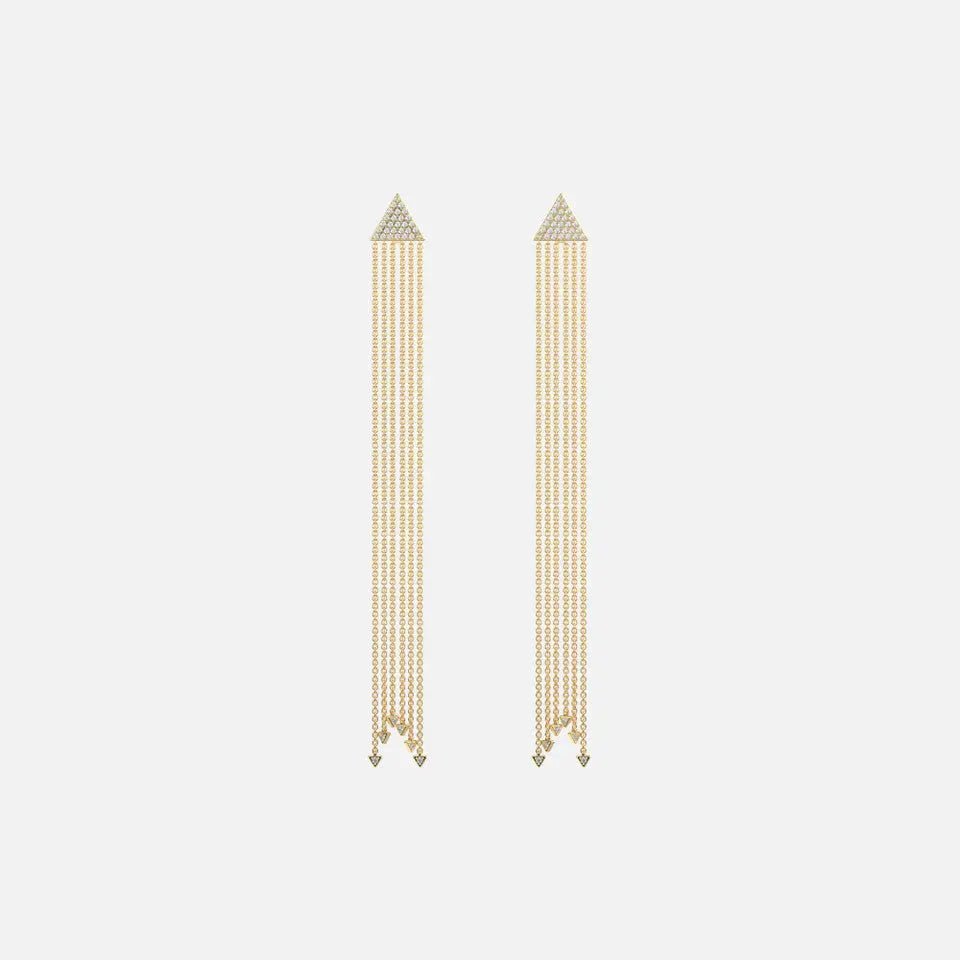 Chain Diamond Drops Earrings - Koru Jewelers