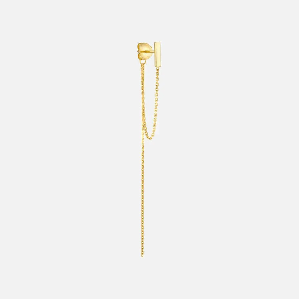 Chain Drop Bar Earrings - Koru Jewelers