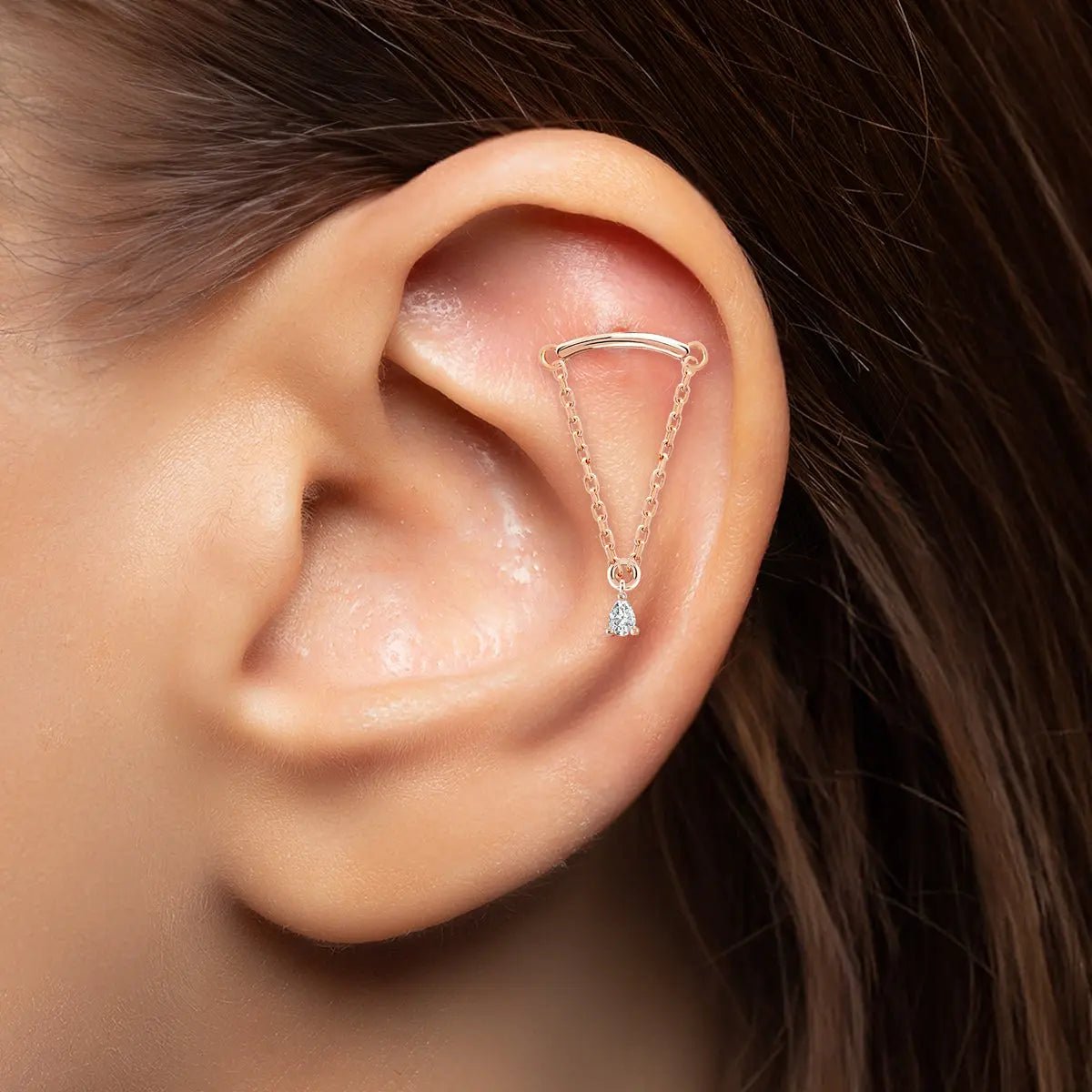 Chic Diamond Drop Chain Piercing Koru Jewelers