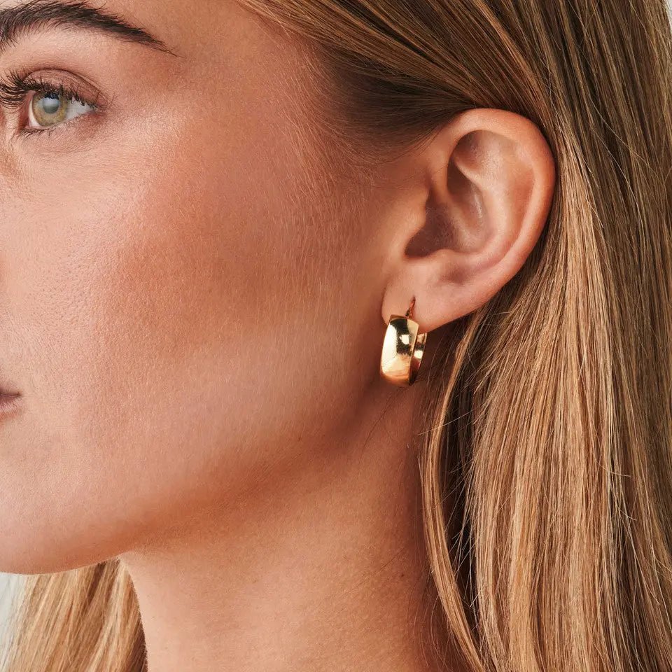 Chunky Gold Hoop Earrings - Koru Jewelers