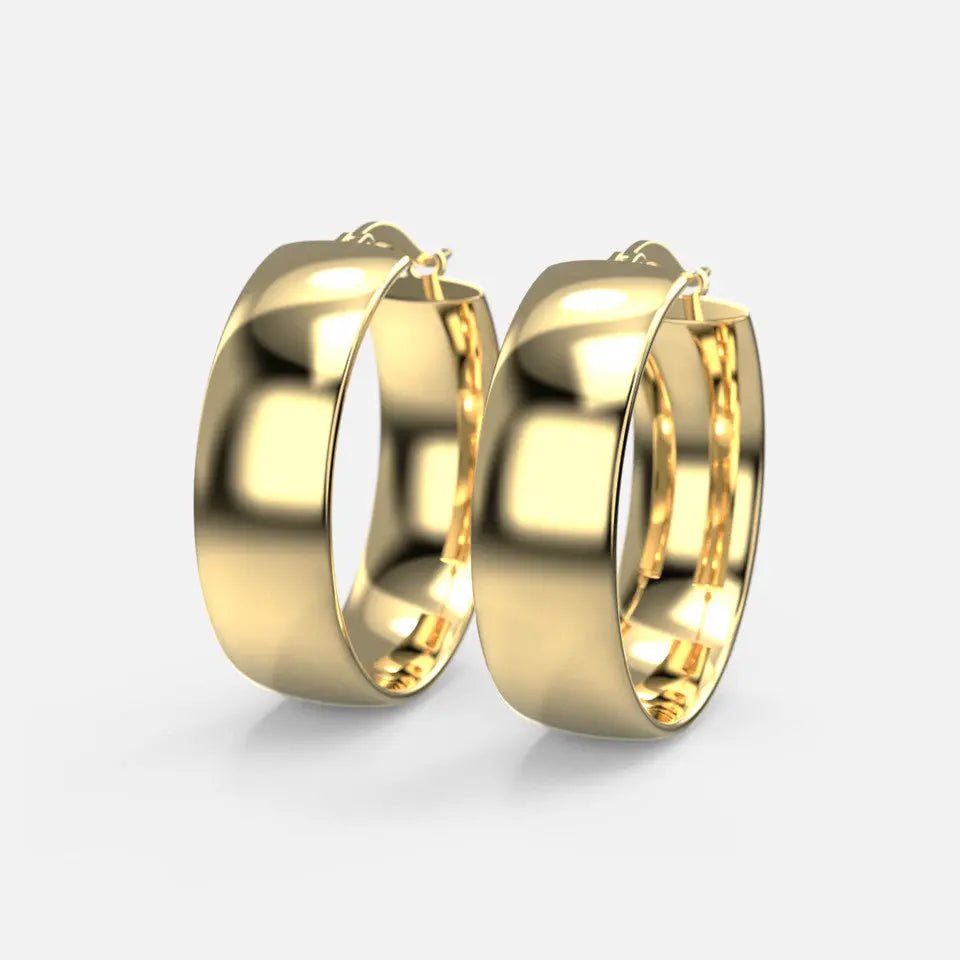 Chunky Gold Hoop Earrings - Koru Jewelers