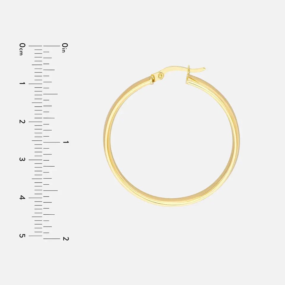 Chunky Round Hoop Earrings - Koru Jewelers