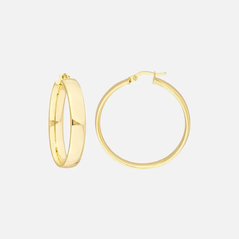 Chunky Round Hoop Earrings - Koru Jewelers