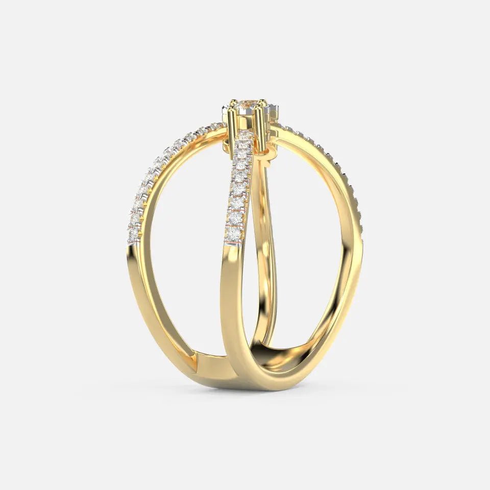 Criss Cross Diamond Ring - Koru Jewelers