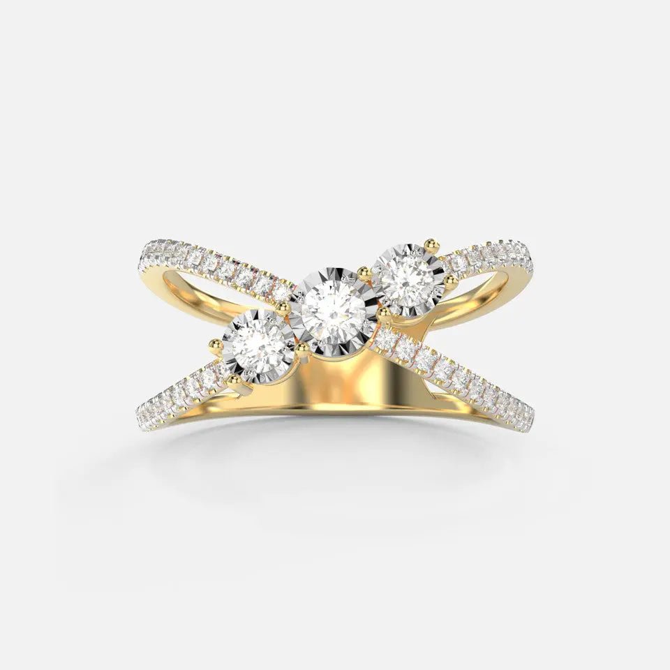 Criss Cross Diamond Ring - Koru Jewelers
