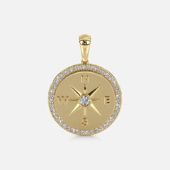 Diamond Compass Rose Pendant