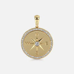 Diamond Compass Rose Pendant