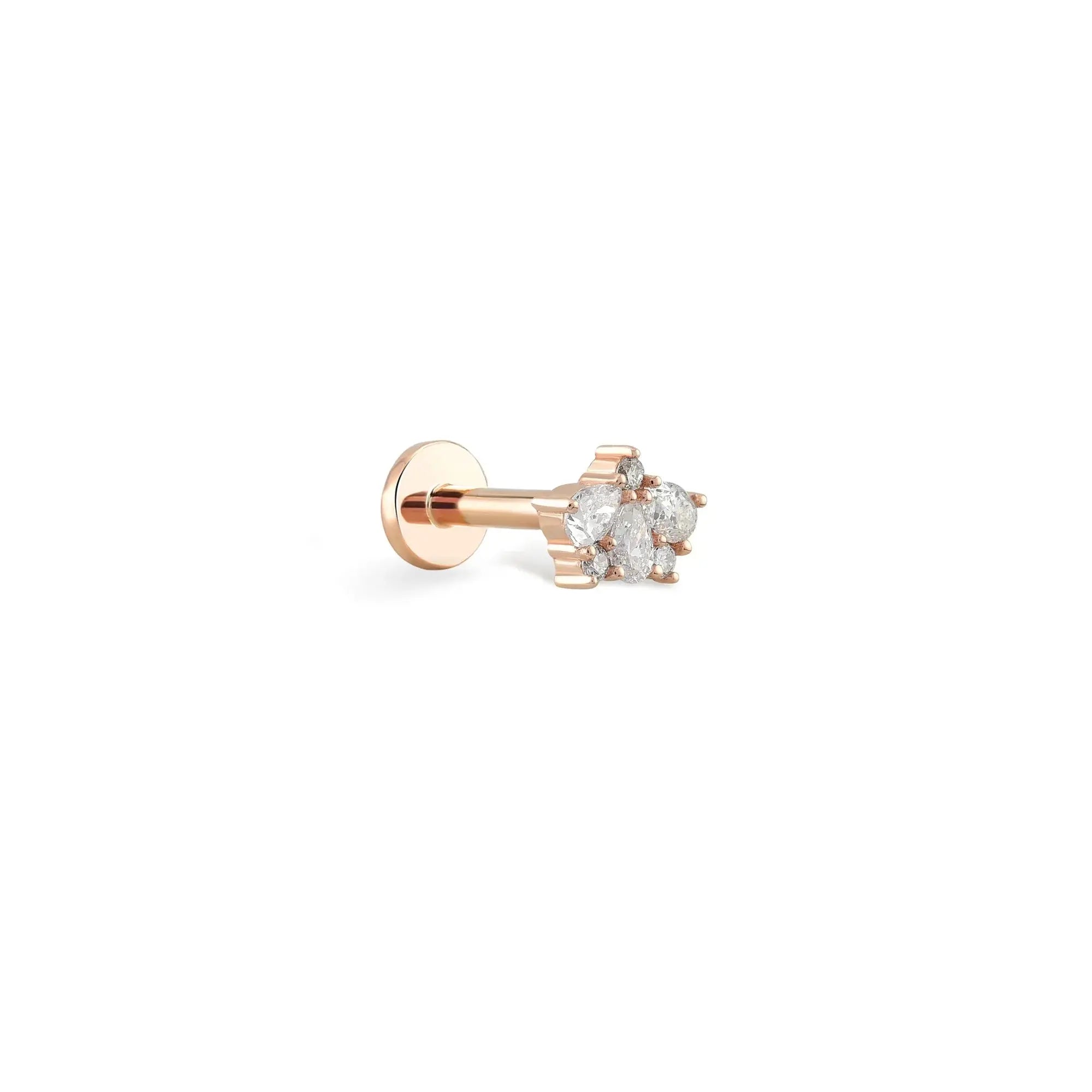 Diamond Crown Cluster Stud Koru Jewelers