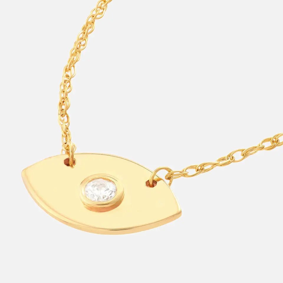 Diamond Evil Eye Necklace - Koru Jewelers