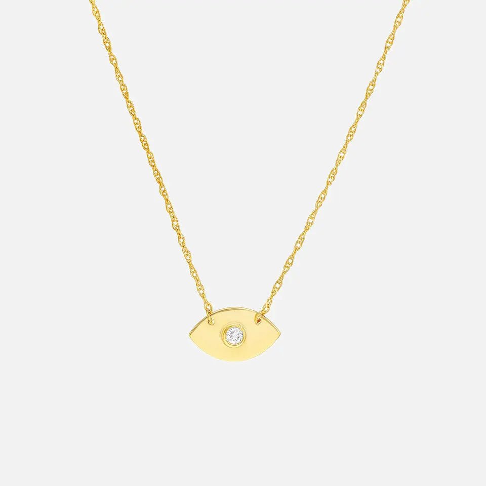 Diamond Evil Eye Necklace - Koru Jewelers