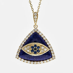 Evil Eye Symbolic Lapis Pendant