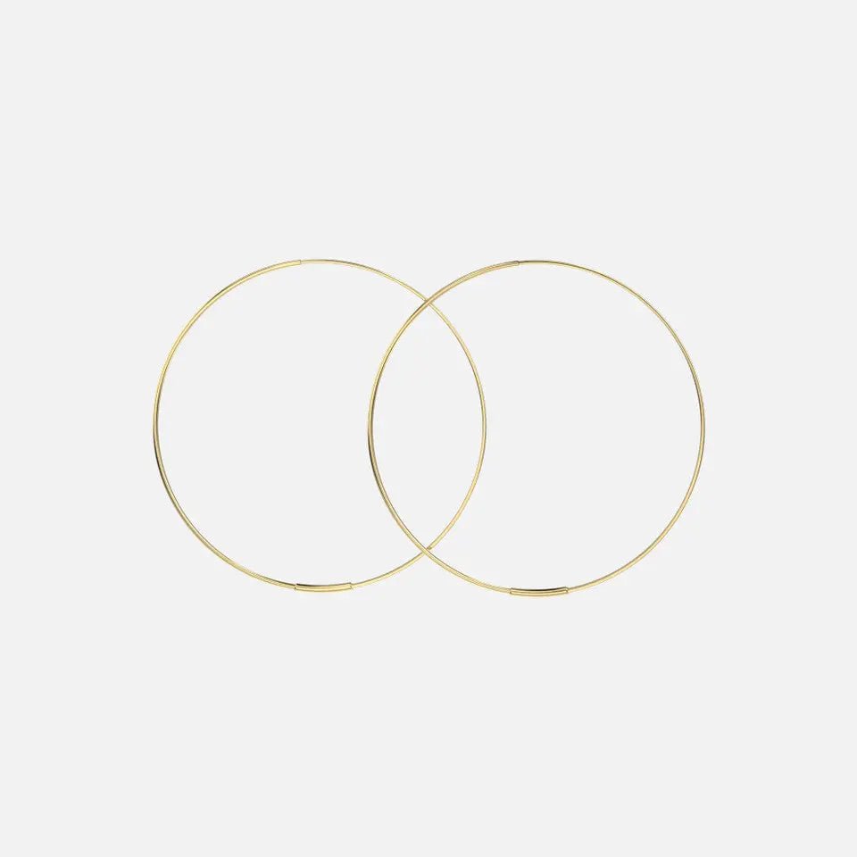 Flat Wire Endless Hoop Earrings - Koru Jewelers