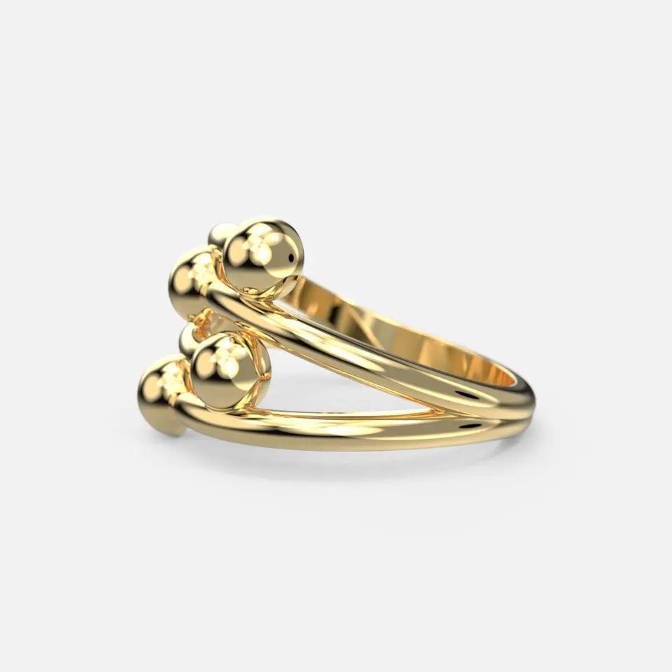 Four Band Ball Ring - Koru Jewelers